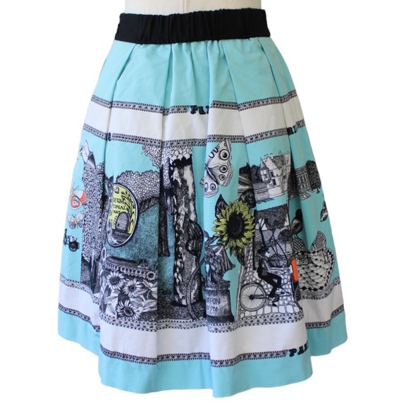 Anthropologie Florence Balducci Paris Cityscape Skirt; Size 2 - Picture 6 of 12
